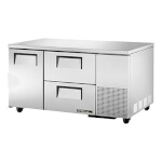 True TUC-60-32D-2-HC - Deep Undercounter Refrigerator, (1) solid door, (2) shelves, (2) drawers